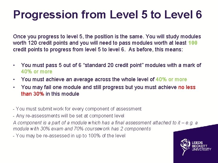 Progression from Level 5 to Level 6 Once you progress to level 5, the