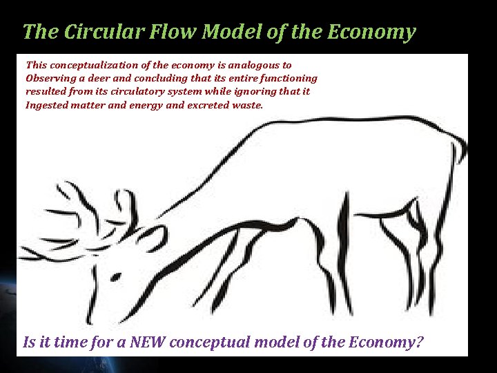 The Circular Flow Model of the Economy This conceptualization of the economy is analogous