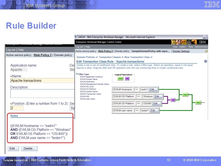 IBM Systems Group Rule Builder Template Version 3. 05 IBM Systems Group Field Skills