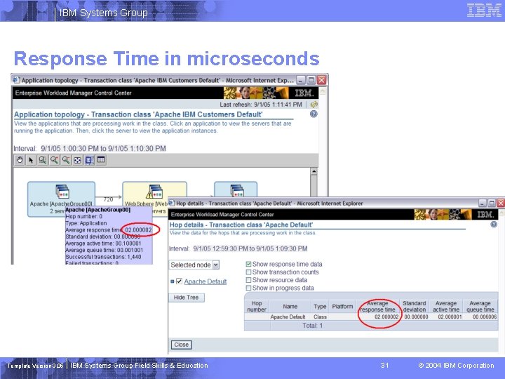 IBM Systems Group Response Time in microseconds Template Version 3. 05 IBM Systems Group