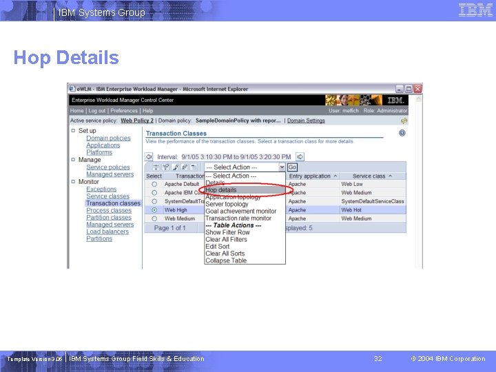 IBM Systems Group Hop Details Template Version 3. 05 IBM Systems Group Field Skills