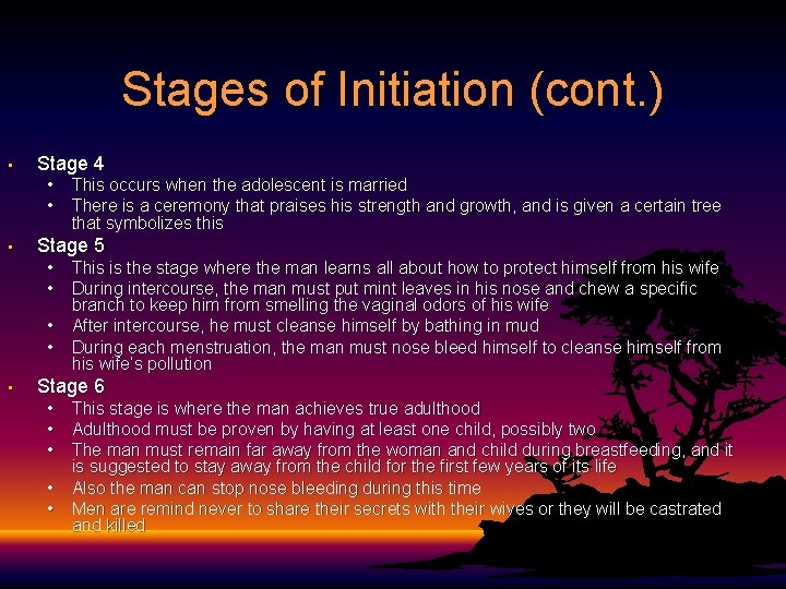 Stages of Initiation (cont. ) • Stage 4 • This occurs when the adolescent