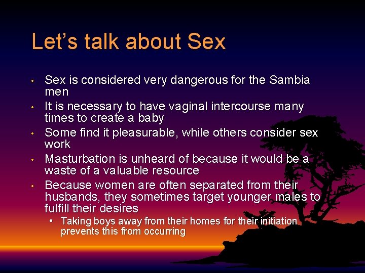 Let’s talk about Sex • • • Sex is considered very dangerous for the