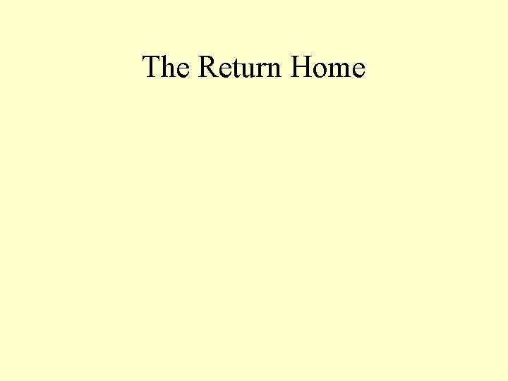 The Return Home 