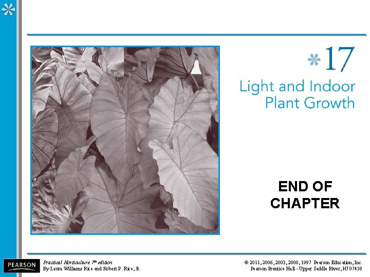END OF CHAPTER tab Practical Horticulture 7 th edition By Laura Williams Rice and