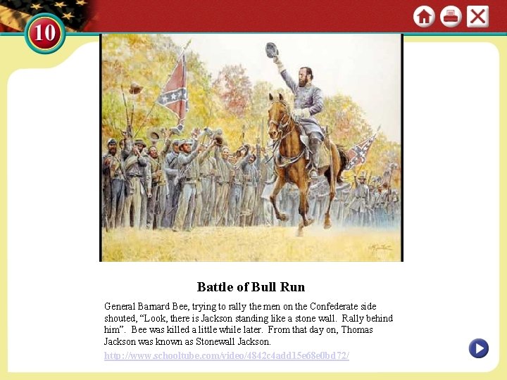 Battle of Bull Run General Barnard Bee, trying to rally the men on the