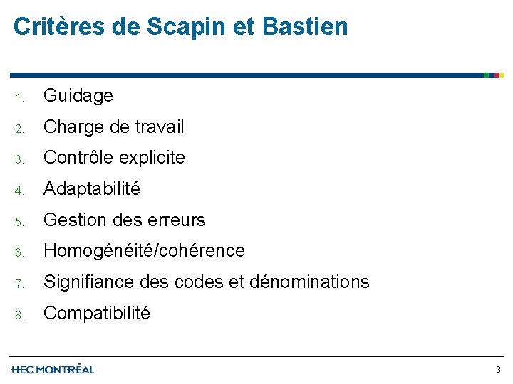 Analyse de site Web Critres de Scapin et Analyse de site Web Critres de Scapin et