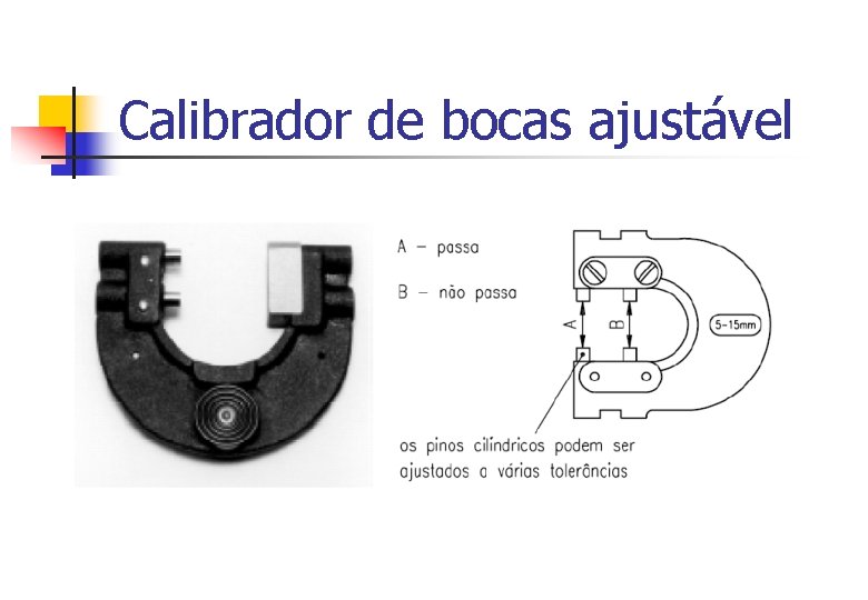 Calibrador de bocas ajustável 