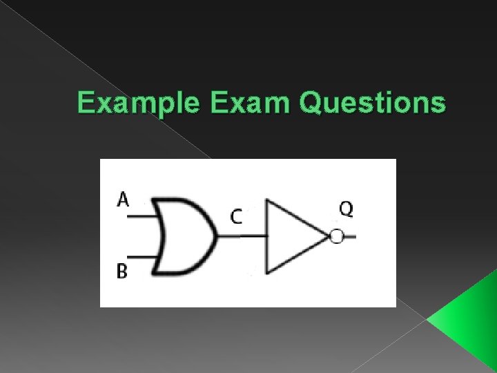 Example Exam Questions 