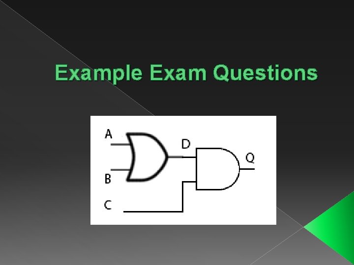Example Exam Questions 