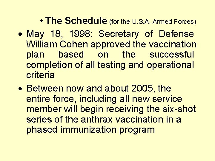  • The Schedule (for the U. S. A. Armed Forces) · May 18,