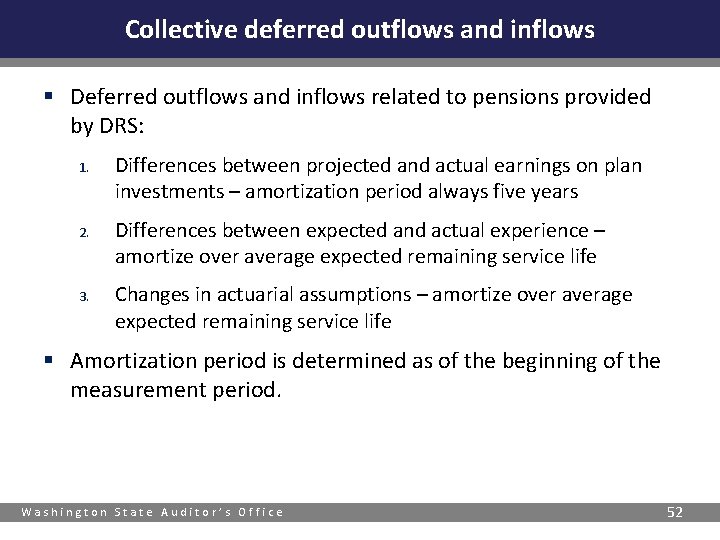 Collective deferred outflows and inflows § Deferred outflows and inflows related to pensions provided