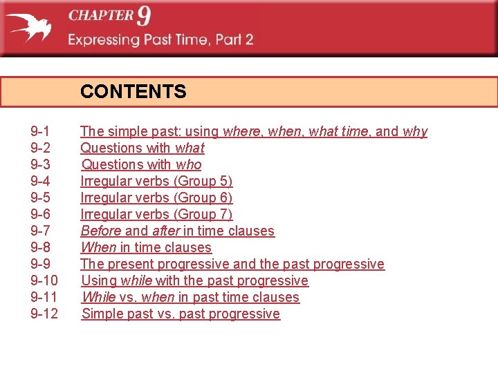 CONTENTS 9 -1 9 -2 9 -3 9 -4 9 -5 9 -6 9