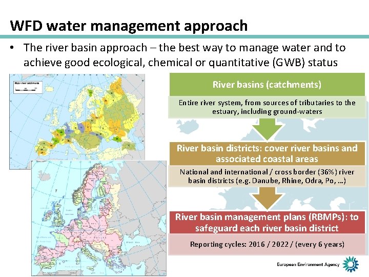 WFD water management approach • The river basin approach – the best way to