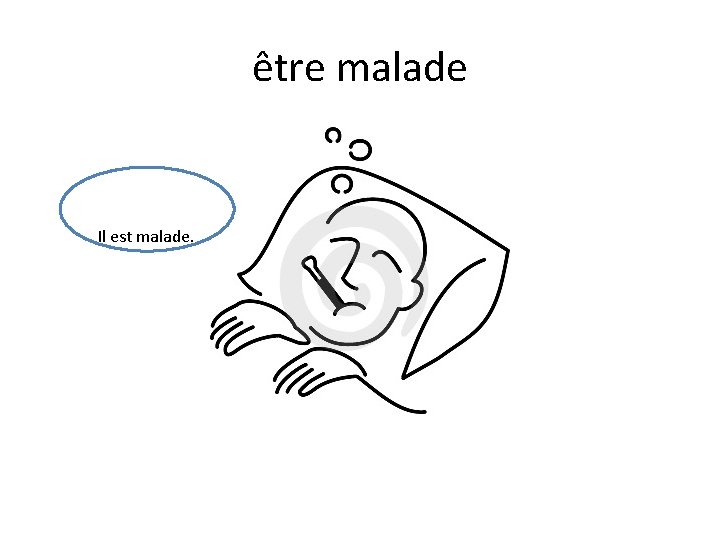 être malade Il est malade. 