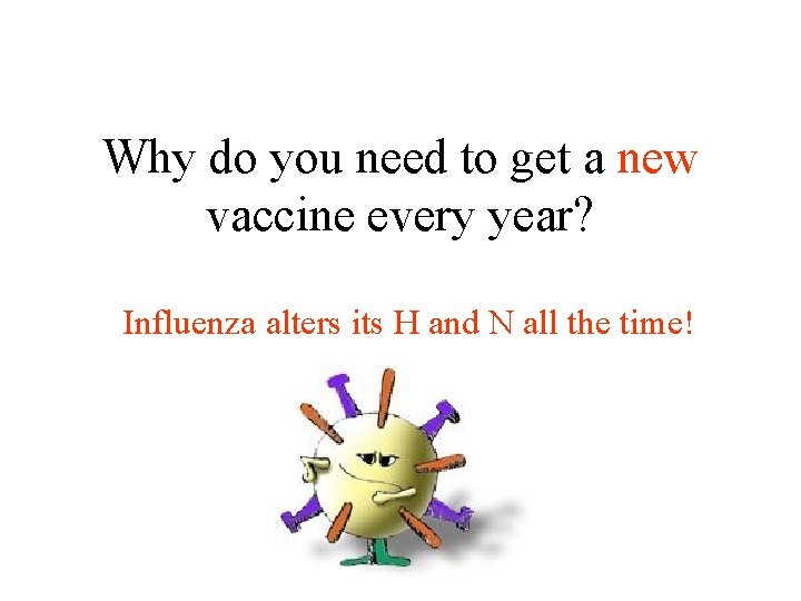 Why do you need to get a new vaccine every year? Influenza alters its