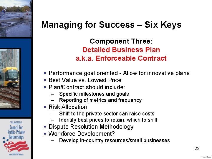 Managing for Success – Six Keys Component Three: Detailed Business Plan a. k. a.