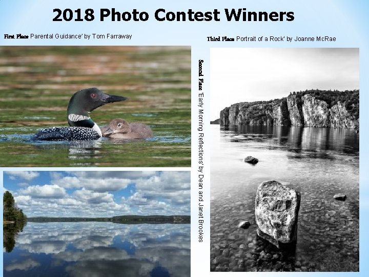 2018 Photo Contest Winners First Place Parental Guidance’ by Tom Farraway Third Place Portrait