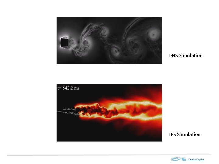 DNS Simulation LES Simulation 
