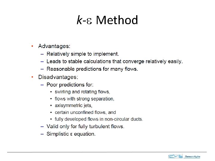 k-e Method 