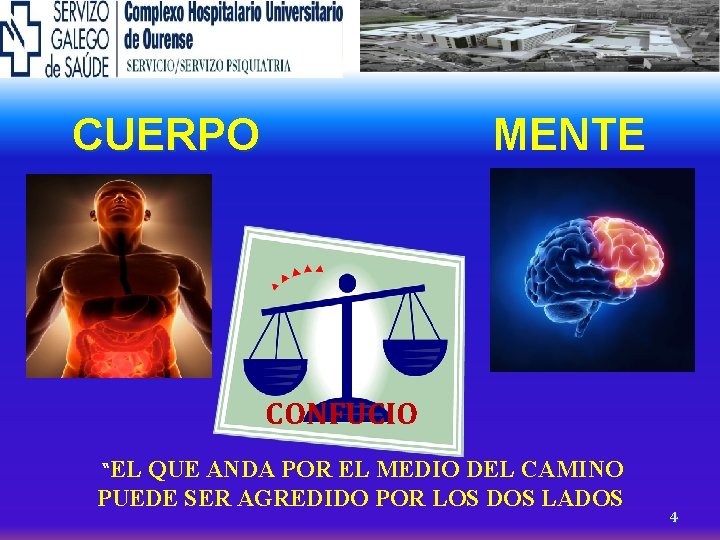  CUERPO MENTE CONFUCIO “EL QUE ANDA POR EL MEDIO DEL CAMINO PUEDE SER