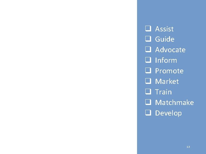 The JMA was established in 1947 to offer services that: q q q q