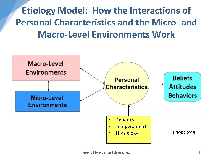 Etiology Model: How the Interactions of Personal Characteristics and the Micro- and Macro-Level Environments