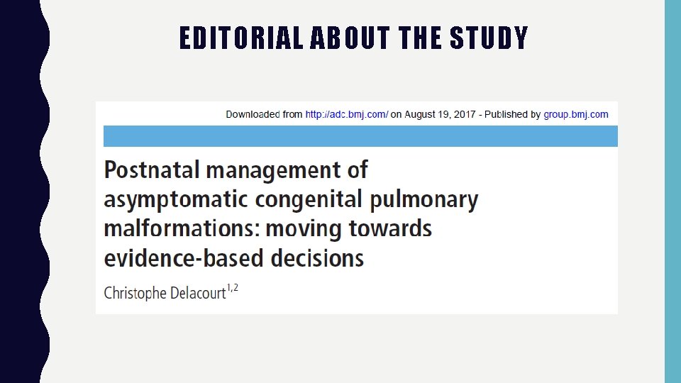 EDITORIAL ABOUT THE STUDY 