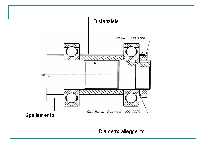Distanziale Spallamento Diametro alleggerito 