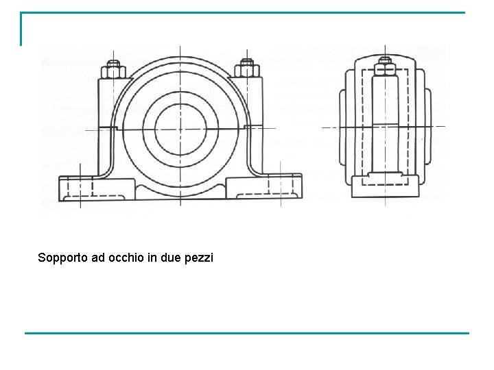 Sopporto ad occhio in due pezzi 