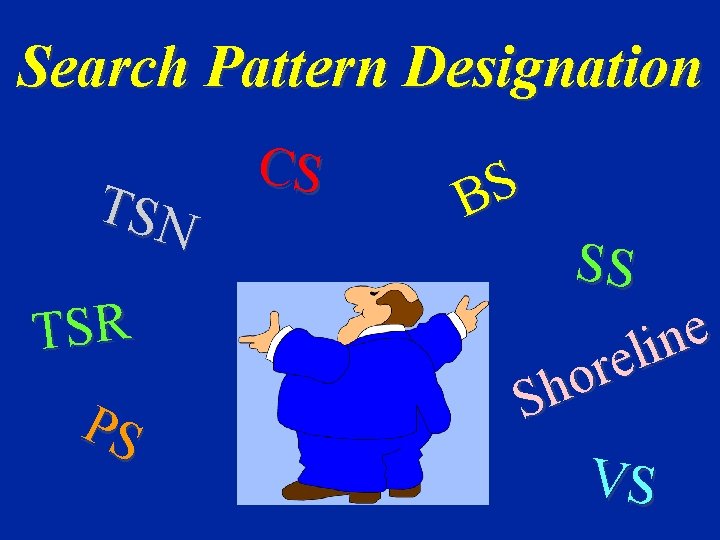 Search Pattern Designation TSN TSR PS CS S B SS e n i l