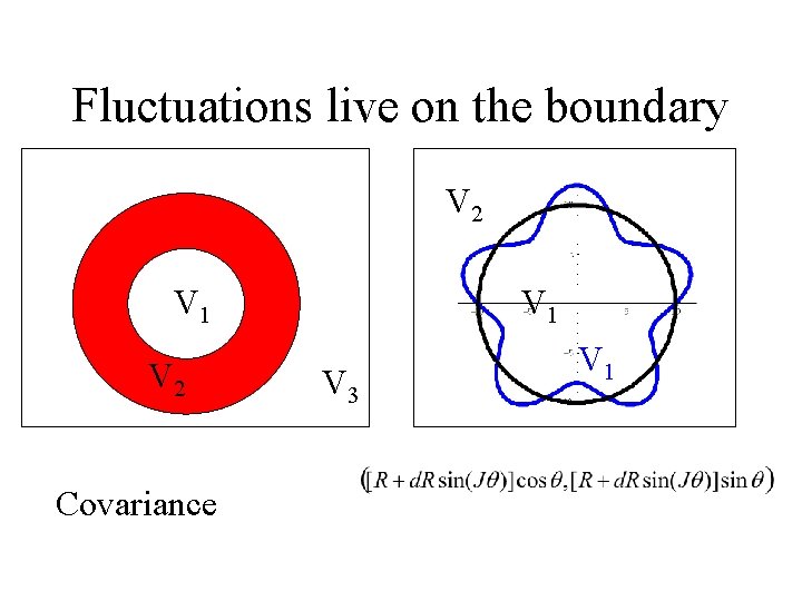 Fluctuations live on the boundary V 2 V 1 V 2 Covariance V 1