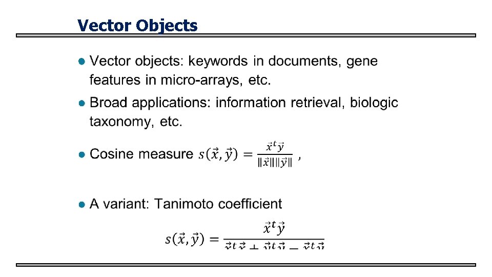 Vector Objects l 