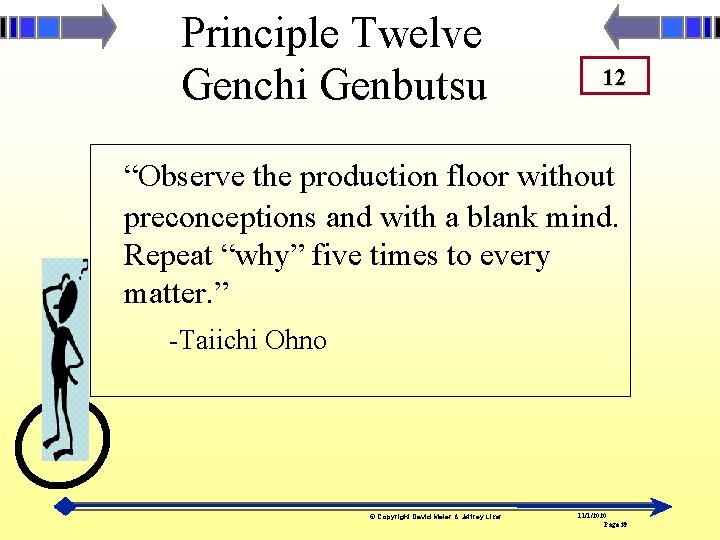 Principle Twelve Genchi Genbutsu 12 “Observe the production floor without preconceptions and with a