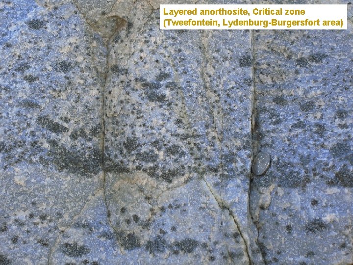 Layered anorthosite, Critical zone (Tweefontein, Lydenburg-Burgersfort area) 