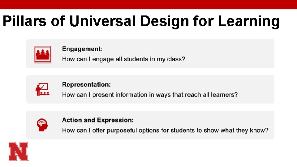 Pillars of Universal Design for Learning 