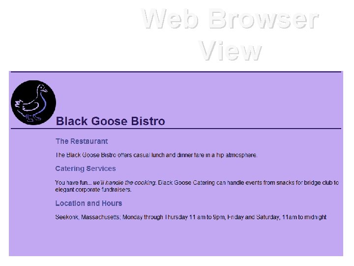 Web Browser View 