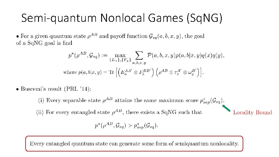 Semi-quantum Nonlocal Games (Sq. NG) 