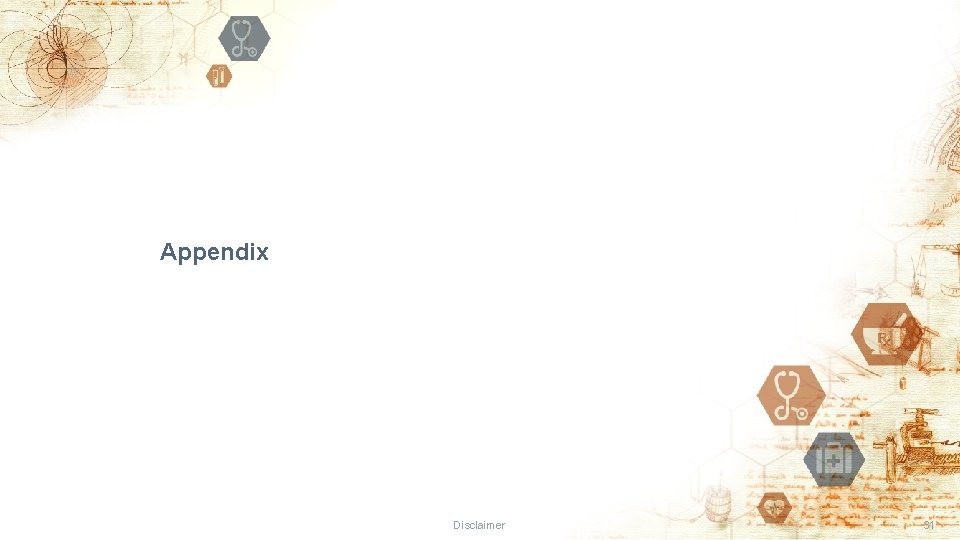 Appendix Disclaimer 31 