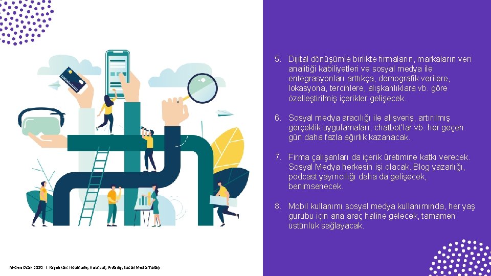 5. Dijital dönüşümle birlikte firmaların, markaların veri analitiği kabiliyetleri ve sosyal medya ile entegrasyonları