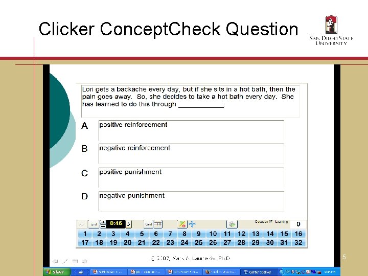 Clicker Concept. Check Question 5 