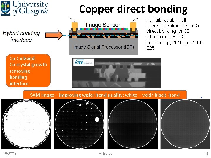 Copper direct bonding R. Taïbi et al. , “Full characterization of Cu/Cu direct bonding