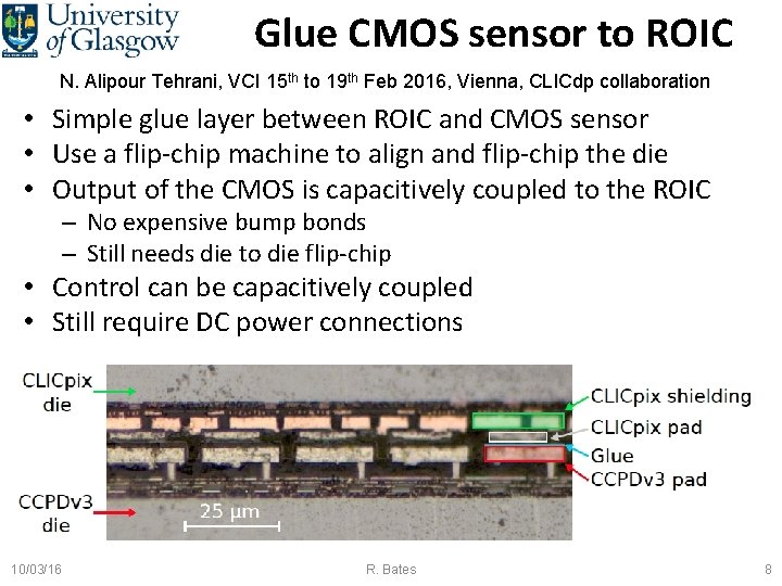 Glue CMOS sensor to ROIC N. Alipour Tehrani, VCI 15 th to 19 th