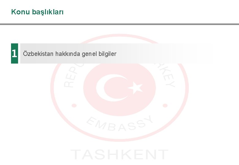 Konu başlıkları 1 Özbekistan hakkında genel bilgiler 