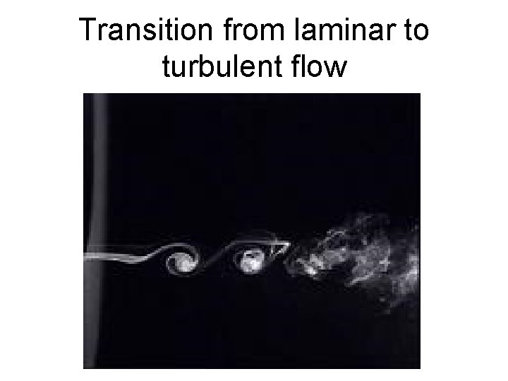 Transition from laminar to turbulent flow 