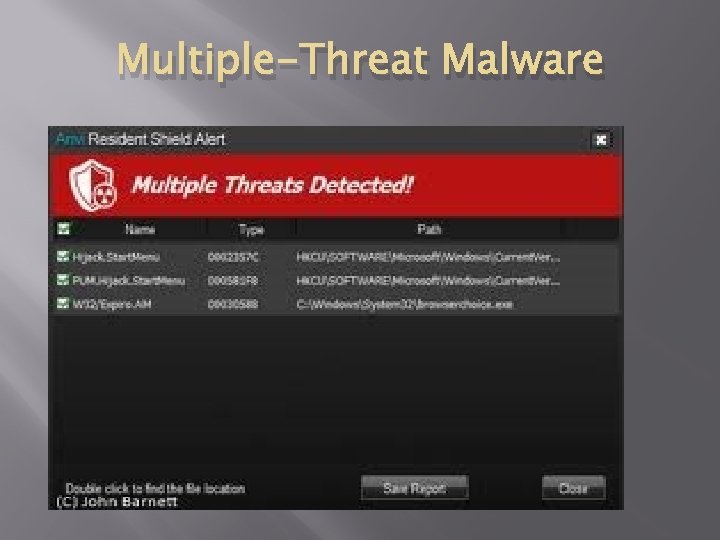 Multiple-Threat Malware 