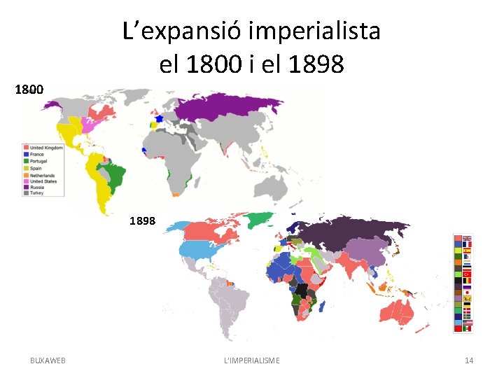 1800 L’expansió imperialista el 1800 i el 1898 BUXAWEB L'IMPERIALISME 14 