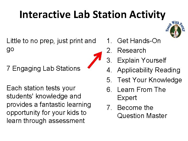 Interactive Lab Station Activity Little to no prep, just print and go 7 Engaging