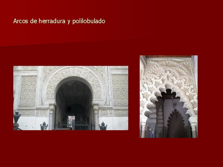 Arcos de herradura y polilobulado 