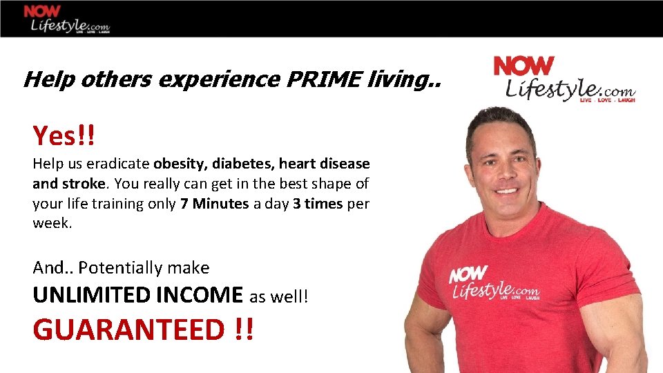 Help others experience PRIME living. . Yes!! Help us eradicate obesity, diabetes, heart disease